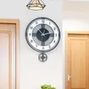 Väggklockor Nordisk digital klocka Modern Design Silent Big Minimalist Pendulum Living Room Reloj de Pared Home Decor ZP50ZB