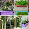 In Stock Flower Window Box PP Resin Rectangular Window Planters Vegetables Growing Container Garden Flower Plant Pot for Balcony 210615