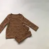 Meninos meninos meninas desenhos animados roupas dinossauros conjuntos de bebê puro algodão macio infantil crianças cute toddler outono inverno 210615