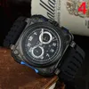 2021 Vijf steken luxe herenhorloges Alle wijzerplaatwerk Quartz Horloge Topmerk Rubberen riem Relogio Mannen mode-accessoires hoge quali2596