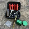 Mini Smoking Accessories pipe set with metal spoon storage jar snuff sets 4 colors Tobacco Snorter Kit