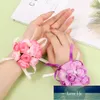 Corsage de pulso irmãs de honra irmãs mão flores artificiais flores nupciais para casamento dança decoração de festa nupcial