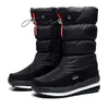 Bottes d'hiver neige femmes tube haut coton épaissi imperméable antidérapant plus chaussures de taille Veet