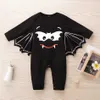 Outono e inverno bebê halloween morcego macacão unisex partido jumpsuits festival roupas 210528
