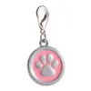 Metal Pet Tag Zinc Alloy Epoxy Identity Card Dog Brand Footprints Cat Dog Collar Accessory