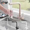 Rubinetto da cucina Rotazione a 360 gradi Acqua filtrata Doppia maniglia Rubinetto per lavello da cucina e miscelatore acqua fredda 211108