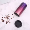 2021 Creative Gradient Color Coffee Mug 304 Stainless Steel Vacuum Flask Cup Double-layer Water Tumbler Free Delivery