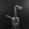 mini pipa ad acqua portatile Dab Rig Spessa bong in vetro staccabile riciclatore pipa ad acqua per fumatori con foro per carburatore e pentola per olio downstem dhl free