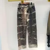 Галстук окрашены прямые трубки джинсы женские весенние высокие талии уличное одеяло свободные женские джинсовые брюки брюки 5A1193 210427