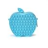 Sensory Fidget Silikonowe Portfele Push Popper Bubble Zabawki Plecak Dzieci Dziewczyny Chain Torba Apple Kształt Cartoon Fanny Pack Crossbody Finger Board Puzzle Boże Narodzenie G809W3N