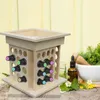 Hooks & Rails Essential Oil Storage Box Stand Sample Rotatable Rack Wooden Case Organizer Solid Wood Display