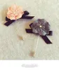 11 stilar Fashion Sweater Cardigan Kvinnliga Smycken Högkvalitativ Pearl Flower Grå Blommor Tyg Brosch Pins Koreanska Tillbehör