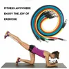 11 pièces/ensemble Tubes en Latex bandes de résistance 150/100 LBS gymnastique à domicile musculation corde de traction Yoga bande de Tension équipement de Fitness