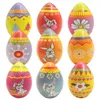 Happy Easter Party Decor Easter Egg PU Slow Rebound Decompression Toy Simulation Color Eggs 12pcs