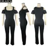 Wholesale roupas verão mulheres conjunto de cor sólida suspender topswoman calças elásticas cintura 2 peças sets womens outfits casual knit 210515