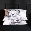 Bedding Sets Animal Wolf Tiger Cartoon Classic 3d Set Printed Duvet Cover Twin Full Queen King Size 2/3pcs Bed Sheet