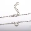 Mode gewoon kleine ronde kubieke zirkonia goud / zilver kleur hanger ketting sieraden voor vrouwen cadeau