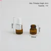 300pcs / lot 1ML Amber زجاجات قطارة الزجاج الصغيرة للزيوت الأساسية مصغرة اختبار عينة قوارير الحاويات بالجملةجيد الكمية