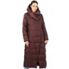 Damen Daunenjacke Parka Outwear mit Kapuze Steppmantel weiblich lange warme Baumwollkleidung für den Winter Damen Trend 19-150 211011