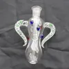 Corne de bœuf collecteurs de nectar corps narguilés pointe en titane 14mm GR2 mini tuyau en verre plate-forme pétrolière concentré de paille Dab Bong