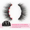 5 Çift Kirpik 3D Manyetik Eyeliner ve Lashes ile Cımbız Sahte Kirpikler Seti Ücretsiz Tutkal Makyaj Toptan Göz Kirpik