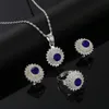 Kolczyki Naszyjnik Etiopski Trendy Wisiorek Pierścionek Dla Kobiet Afryki Erytrea Habesha Wedding Jewelry Set T