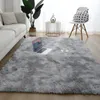 Tie-Dye Gradiënt Simple Pluche Carpet Slaapkamer Nachtkastjes Matt Volledige Winkel Woonkamer Koffietafel Mat Imitatie Raamdecoratie