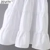 Женщины сладкие агарические кружева высокой талии эластичные белые тонкие мини-платья летнее женское шикарное с коротким рукавом вечеринка Vestido DS8209 210420