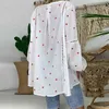 Star Print Plus Size Womens Tops And Blouses Spring Casual Hollow out Long Sleeve Tunic Female V Neck Loose Blouses Shirts 210401