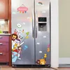 Animaux de bande dessinée Porte Autocollants Ours Polaire Singe Éléphant Sticker Mural pour Enfants Chambre Art Vinyles Décoratifs pour Murs Amovible 210420