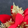 メリークリスマスデコレーションフラワーゴールドシルバー赤3層プラスチック花3次元Xamsツリーパーティーデコレーション用品子供用H10YT3X