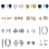 Nouveau 2021 100% 925 bijoux en argent Sterling couronne fleur clous d'oreille ajustement bricolage Original Bracelet mode bijoux cadeau
