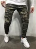 Camouflage Style Men Jeans Jogger Byxor Militärbyxor Slim Multi-Pocket Cargo Byxor Hip Hop Solidfärgade Penna Jeans Män 2020 x0621