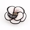 Pins Broscher High-end Vintage Tyg Camellia Blomma För Kvinnor Mode Kostym Cardigan Lapel Corsage Badge Smycken Presenter Seau22