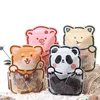 4 styles dessin animé mignon ours de snack sac Sac d'étanchéité Sac d'étanchéité à la main Forfait Forfait petit sac à fermeture à glissière fine