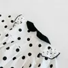 Polka Dot Romper Doğan Kız Giysileri Bahar Güz Uzun Kollu Tulum Bebek Onesie Kıyafet Bebek Bodysuit 210529