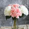 47cm Artificial Hydrangea Flower Head Fake Silk Single Real Touch Hydrangeas 8 Colors for Wedding Centerpieces Home Party JJD10859