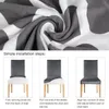 Housses de chaise gris géométrique Jacquard, coussin de fauteuil, protection contre la poussière, pour la maison, la salle à manger, les meubles de salon, taille universelle