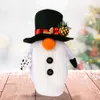 Juldekorationer Faceless Gnome Handgjorda Plush Santa Snowman Reindeer Doll Hem Party Windows Ornament XBJK2108