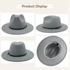 felt fedora hats for women Belt Buckle Hat woolen retro flat eaves
