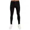 Mäns Jeans Sweatpants Hole Byxor Casual Summer Höst Male Ripped Skinny Trousers Slim Biker Outwears