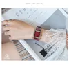 Armbanduhren 2021 Strass Kristall Quarz Frauen Uhren Diamant Square Kleid Uhr Luxus Damenuhr Relogio Feminino