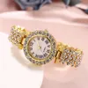 Designer luxury brand watches stock! ! Women Bracelet es Steel belt Love Rhinestone Quartz Wrist Fashion for women