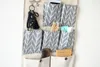 Boîtes de rangement bacs 2 pièce/ensemble, sac à crochet mural en coton et lin, sept compartiments pour salon chambre à coucher derrière la porte