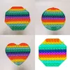 Push bubble Sensory Bubble Rainbow Toys Accessories Kids Tie Dye Patchwork Anxiety Stress Reliever Poo-its Tiktok Desktop Puzzle Board Game Toy H413GXN