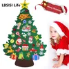 LBSISI Life DIY Felt Christmas Tree Xmas Decorations Year Kids Gift Toys Door Wall Hanging Ornaments For Home Navidad 211018