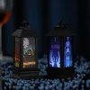 Portable Lanterns Halloween Lantern Pumpkin Night Light LED Battery Powered With Ghost Sound Oil Lamp For Camping Tent Party Decoration