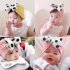 M396 Ny Infant Baby Hat Toddlers Lovely Princess Söt Bokwnot Cap Headwear Turban Skull Beanie Kids Bomull Hattar