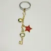 Keychains Metal Key Ring Car Keychain Creative Holder Auto Accessories Chain Keyring Five-Pointed Star Miri22