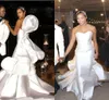 Chérie robes de mariée sirène africaine 2022 luxe volants à plusieurs niveaux jupe arrière tache mate princesse église robe de mariée grande taille